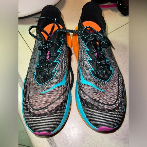 Hoka One One Men's Size 11 Mach X 2 Black Electric Aqua - Picture 4 of 6
